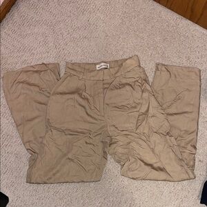 Abercrombie and Fitch Beige Wide-Leg Trousers - SIZE XS